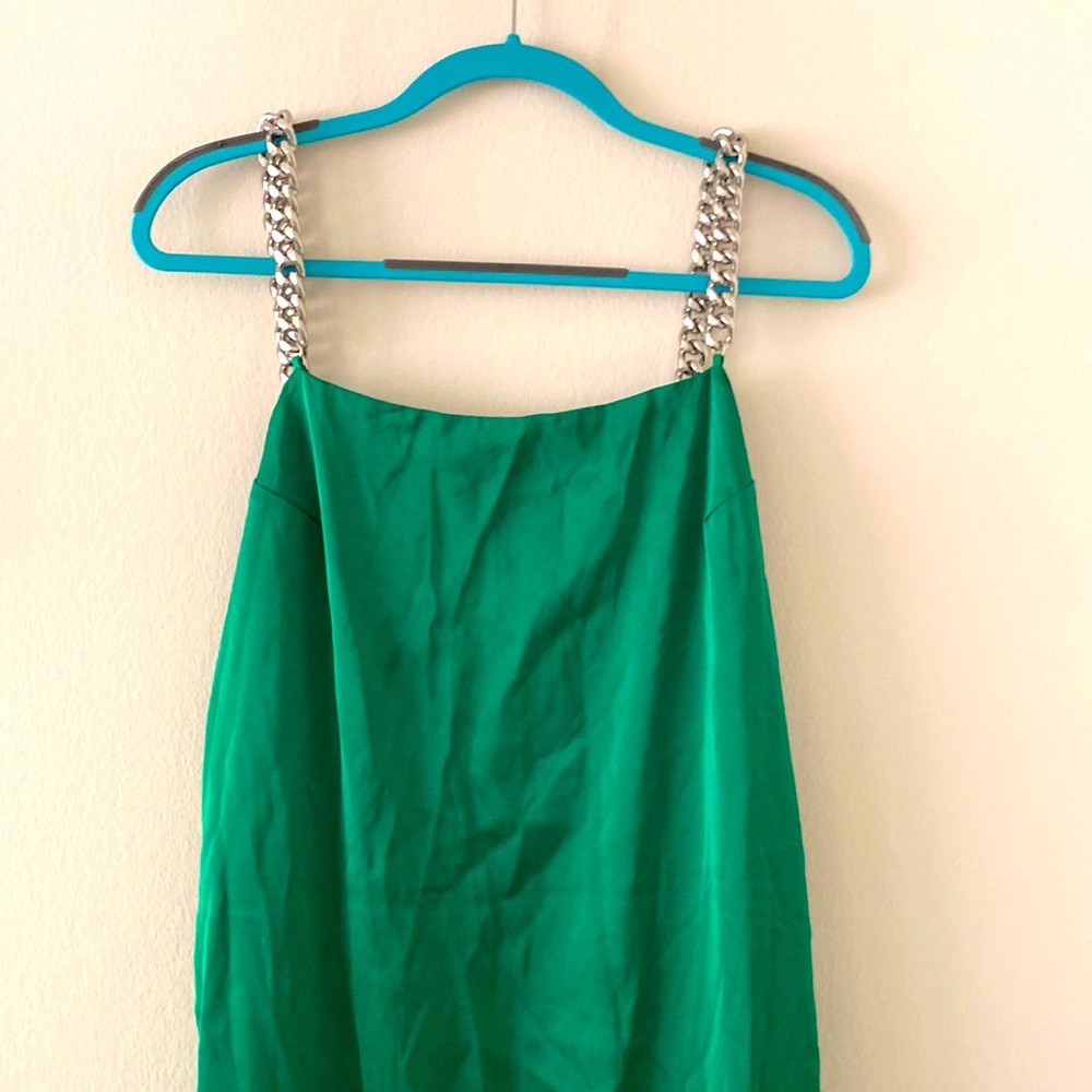 Green silk h&m dress